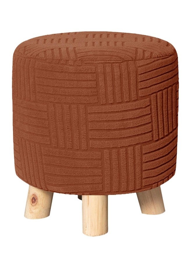 غطاء عثماني دائري من بوينانير، غطاء تخزين عثماني دائري قابل للتمدد، غطاء مسند قدم من الجاكار، غطاء مسند قدم قابل للطي، واقي أثاث لمسند القدم، 20-23 بوصة، برتقالي - Image 1